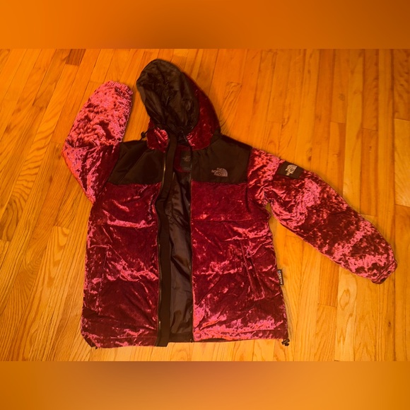 The North Face Other - The North Face Nuptse Velvet Series Royal Pink Puffer Coat jacket NEW